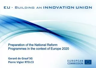 Preparation of the National Reform Programmes in the context of Europe 2020