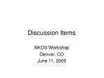 Discussion Items