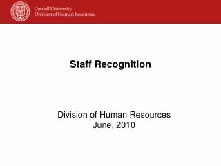 Staff Recognition