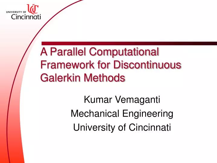 a parallel computational framework for discontinuous galerkin methods