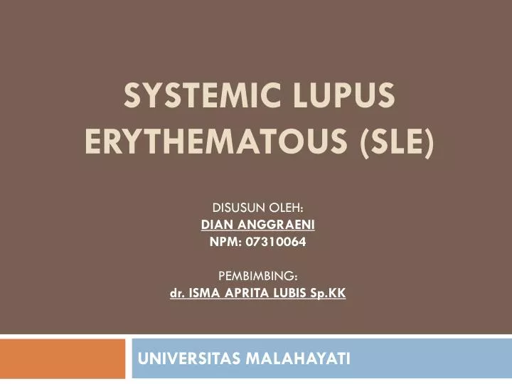 systemic lupus erythematous sle