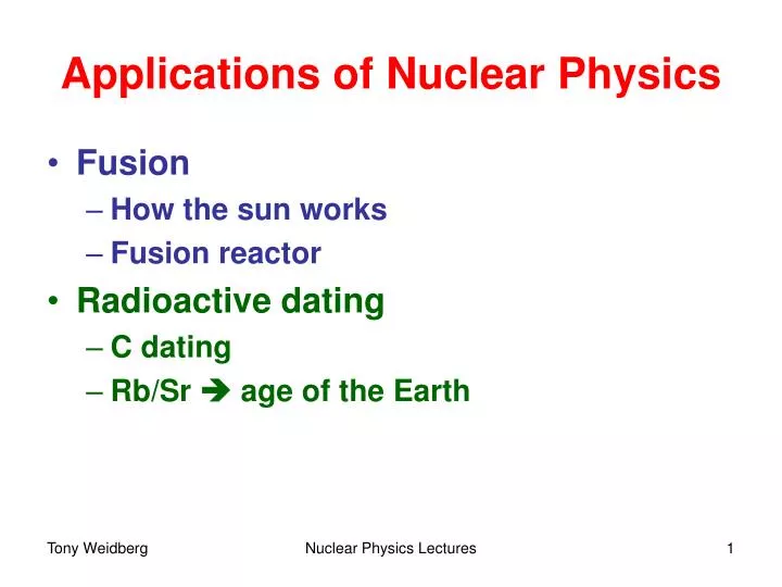 applications of nuclear physics