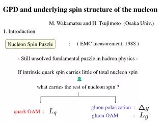 GPD and underlying spin structure of the nucleon