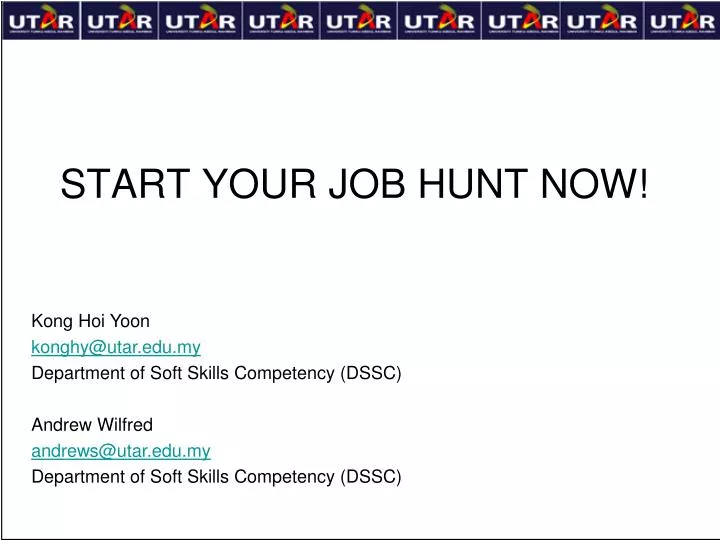 start your job hunt now