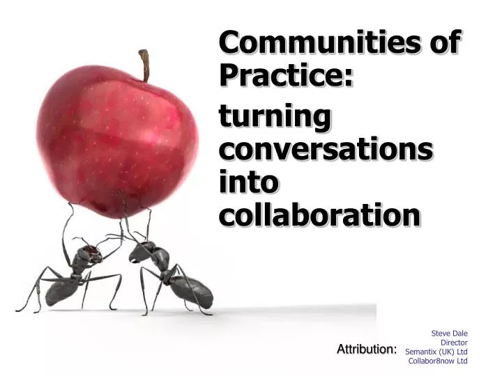 communities of practice turning conversations into collaboration