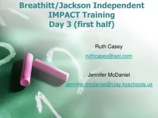 Breathitt/Jackson Independent IMPACT Training Day 3 (first half)