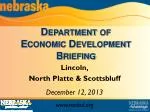 Nebraska Economic Development Briefing Summary - slide 1