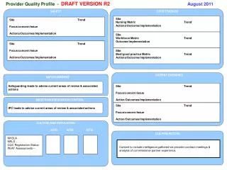 Provider Quality Profile - DRAFT VERSION R2 August 2011