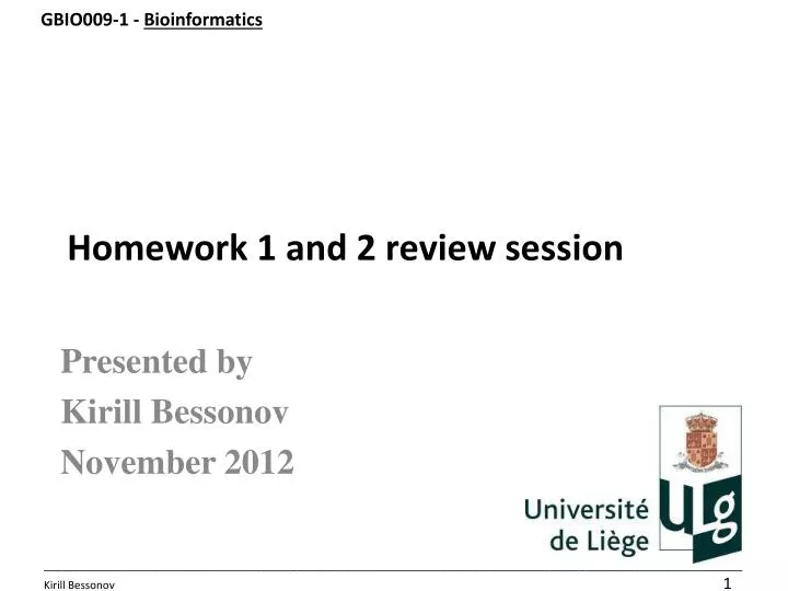 homework 1 and 2 review session