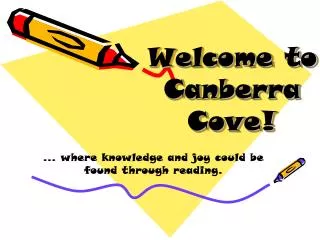 Welcome to Canberra Cove!