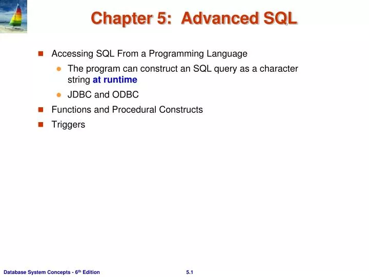 chapter 5 advanced sql