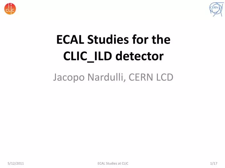 ecal studies for the clic ild detector