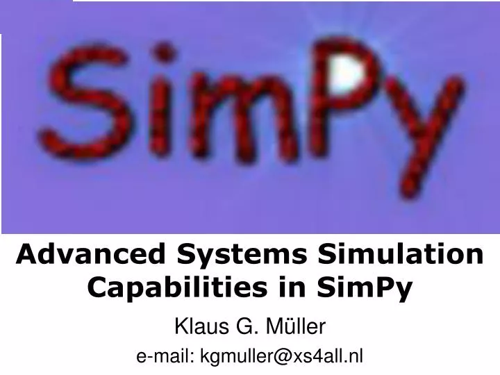 advanced systems simulation capabilities in simpy