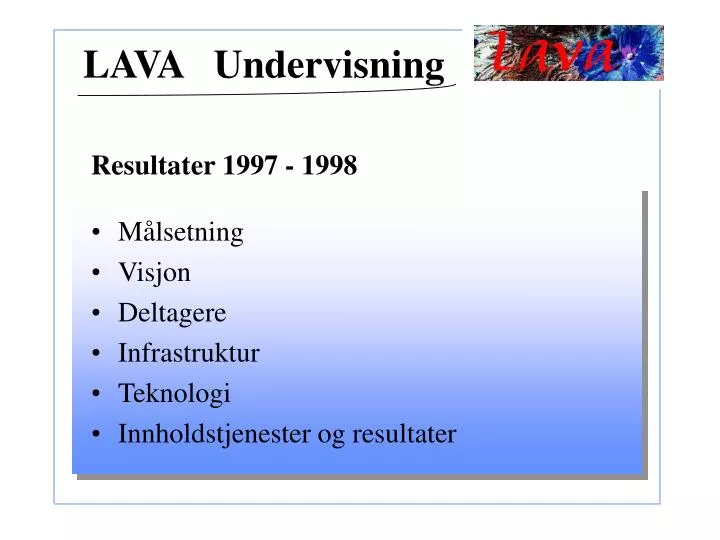 lava undervisning