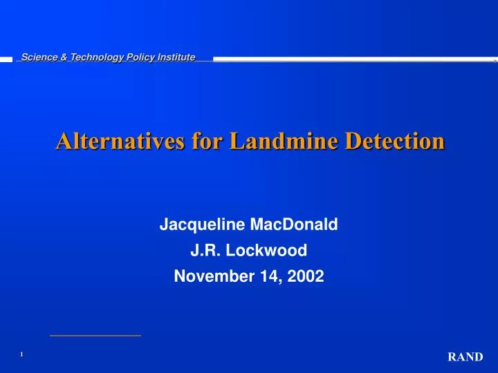 alternatives for landmine detection