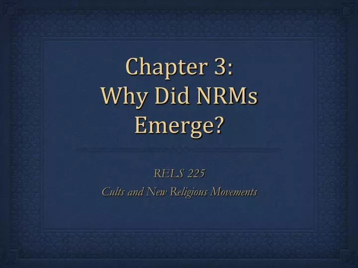 chapter 3 why did nrms emerge