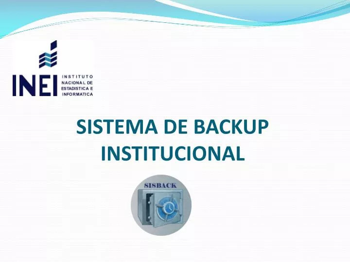 sistema de backup institucional