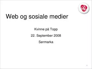 web og sosiale medier
