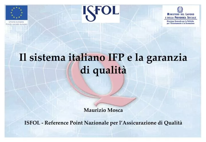 il sistema italiano ifp e la garanzia di qualit