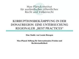 korruptionsbek mpfung in der donauregion eine untersuchung regionaler best practices