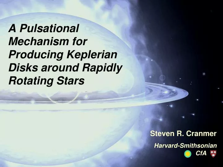 a pulsational mechanism for producing keplerian disks around rapidly rotating stars