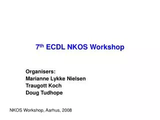 7 th ECDL NKOS Workshop