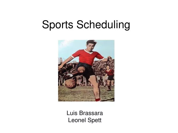 sports scheduling