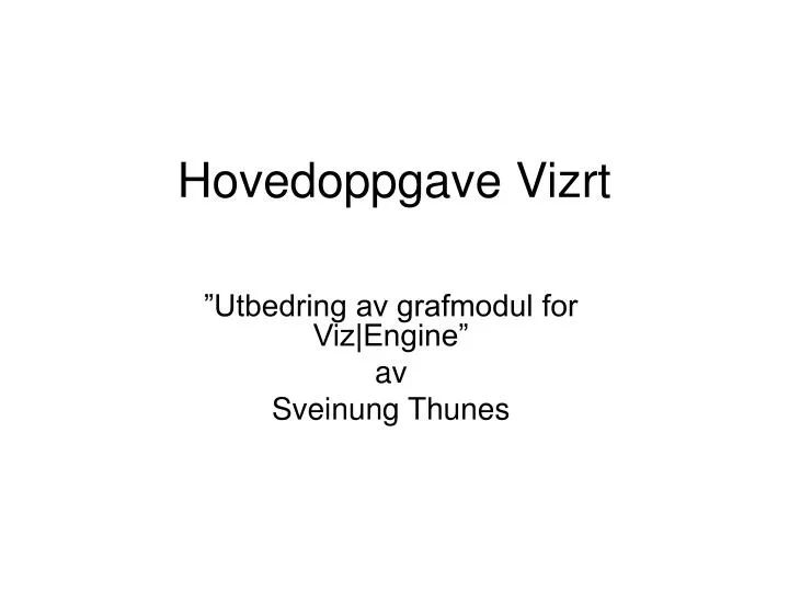 hovedoppgave vizrt