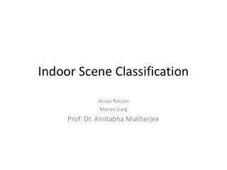 Indoor Scene Classification