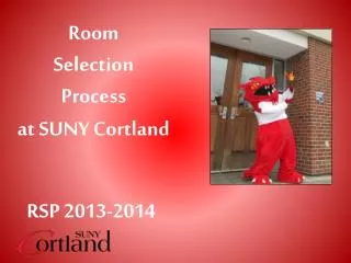 Room Selection Process at SUNY Cortland