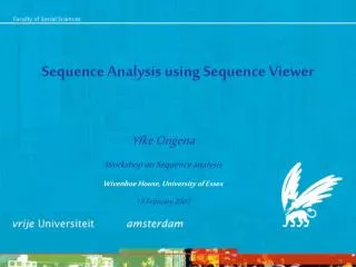 Sequence Analysis using Sequence Viewer