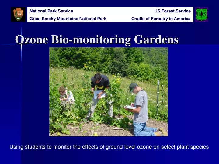 ozone bio monitoring gardens