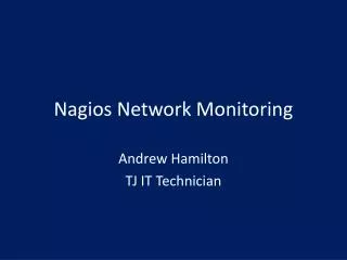 Nagios Network Monitoring