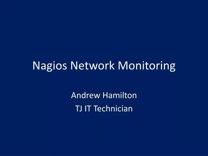 nagios network monitoring