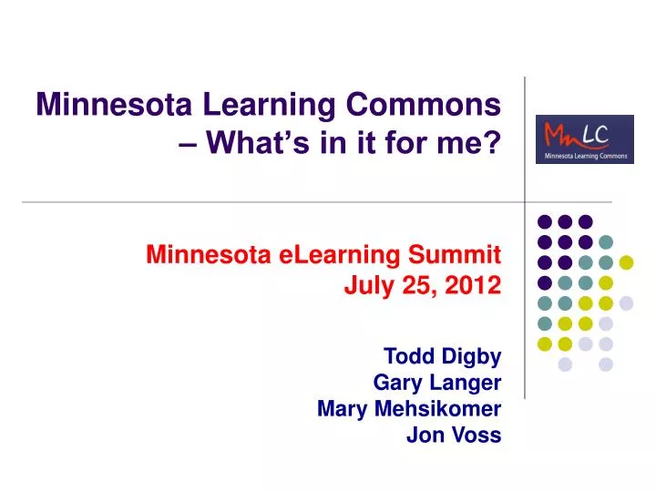 minnesota learning commons what s in it for me