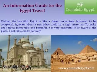 An Information Guide for the Egypt Travel