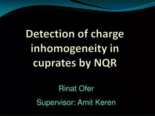 Detection of charge inhomogeneity in cuprates by NQR