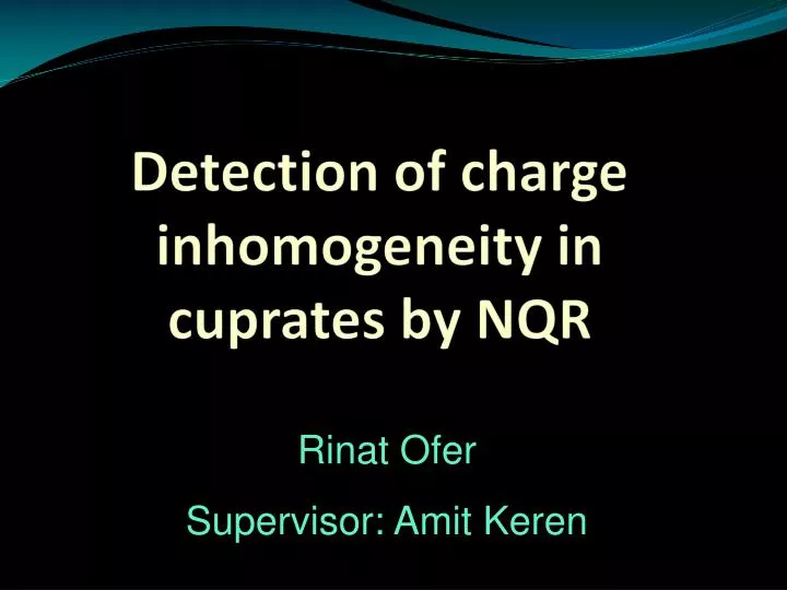 detection of charge inhomogeneity in cuprates by nqr