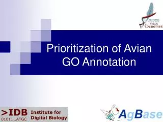 Prioritization of Avian GO Annotation