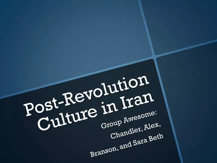 post revolution culture in iran