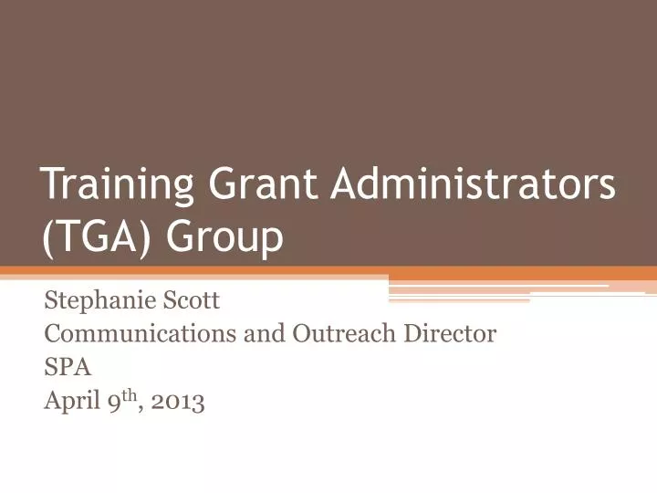 training grant administrators tga group