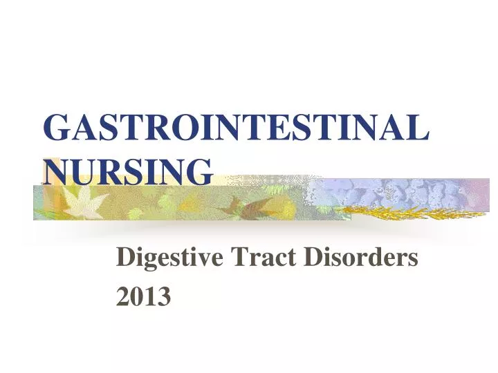 gastrointestinal nursing