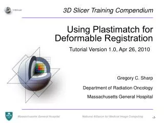 Using Plastimatch for Deformable Registration