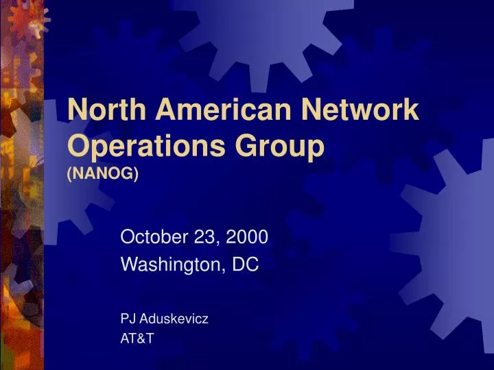 north american network operations group nanog