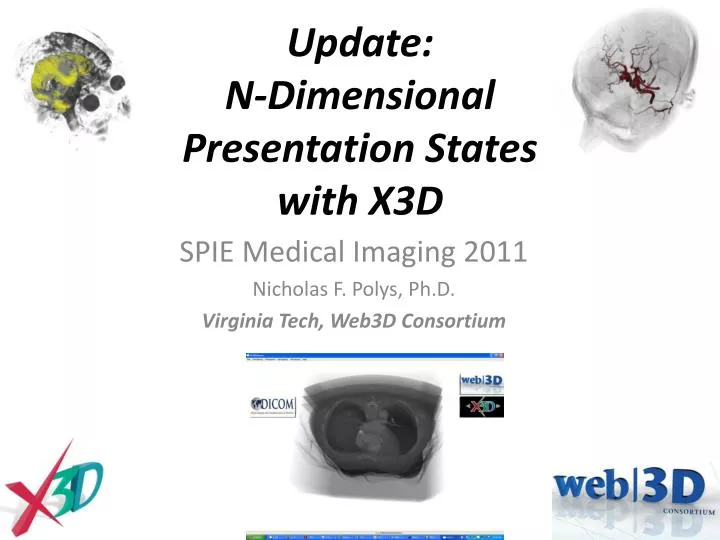 update n dimensional presentation states with x3d