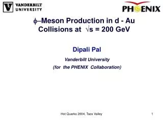f- Meson Production in d - Au Collisions at ?s = 200 GeV