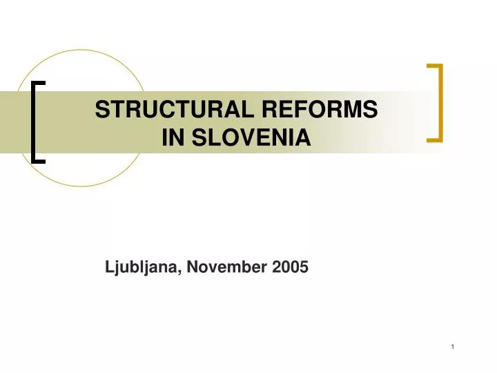 structural reforms in slovenia