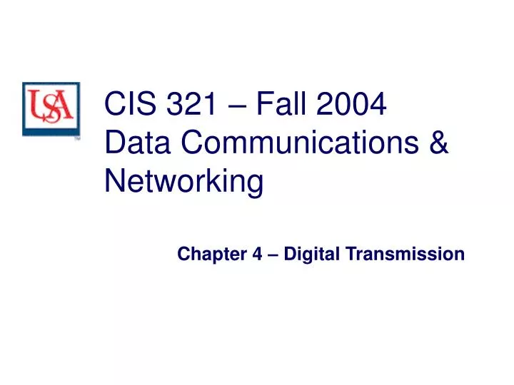 cis 321 fall 2004 data communications networking