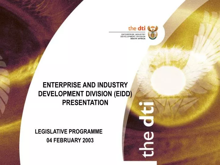 enterprise and industry development division eidd presentation