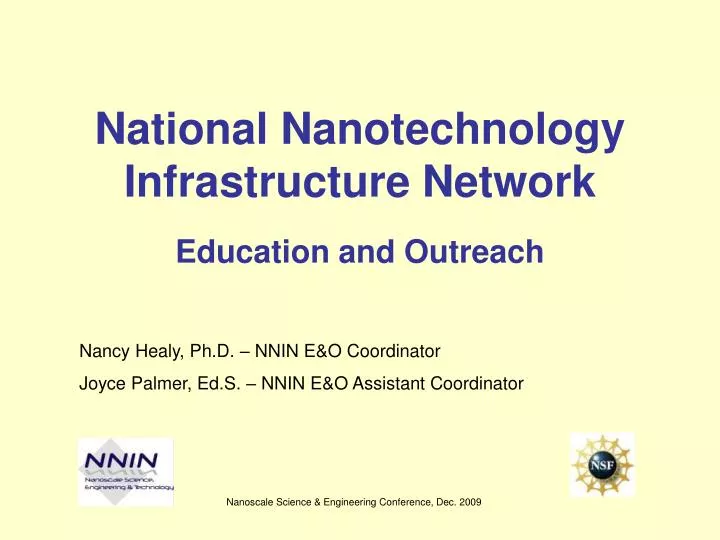 national nanotechnology infrastructure network